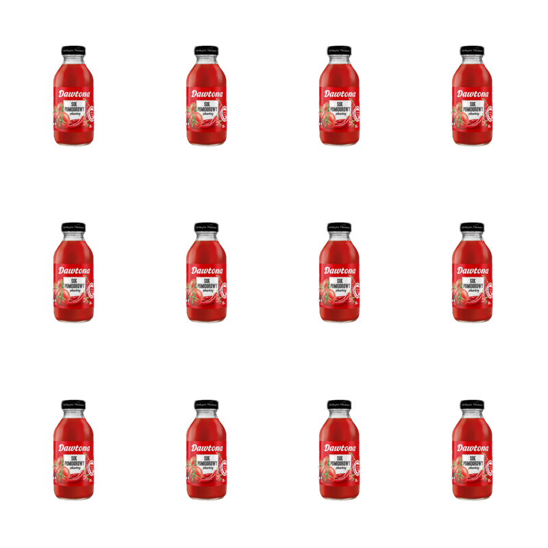 Sok Pomidorowy Pikantny Warzywny Pasteryzowany Bez Cukru - 300 ml Dawtona X12